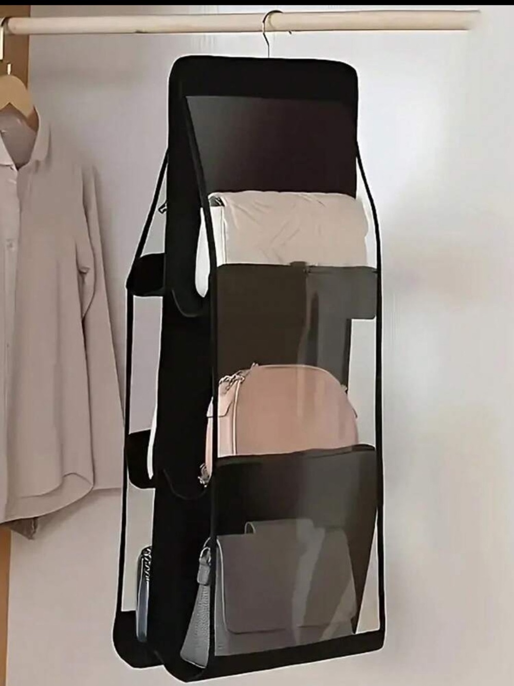 Hanging Black Purse Organizer NWT SAVE YOUR HANDLES!!!
